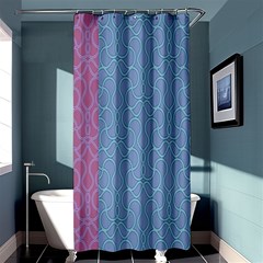 Fine Line Pattern Background Vector Shower Curtain 36  X 72  (stall) 