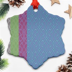 Fine Line Pattern Background Vector Snowflake Ornament (two Sides)