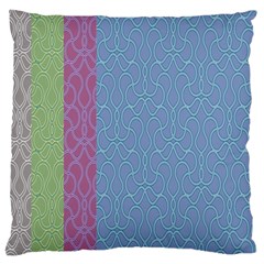 Fine Line Pattern Background Vector Large Cushion Case (two Sides)