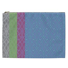 Fine Line Pattern Background Vector Cosmetic Bag (xxl)  by Simbadda