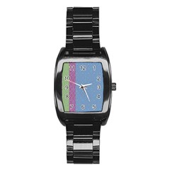 Fine Line Pattern Background Vector Stainless Steel Barrel Watch