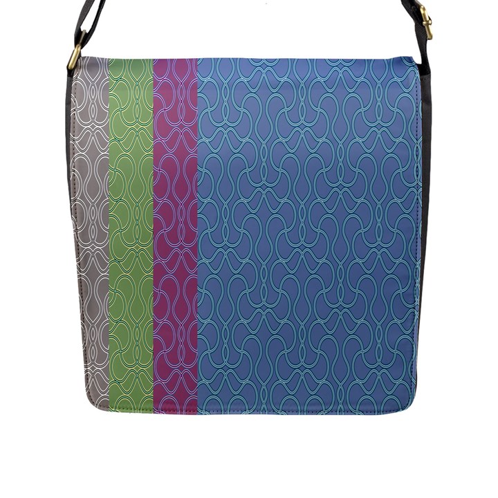 Fine Line Pattern Background Vector Flap Messenger Bag (L) 