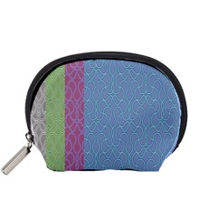 Fine Line Pattern Background Vector Accessory Pouches (small) 