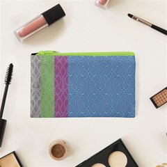 Fine Line Pattern Background Vector Cosmetic Bag (xs)