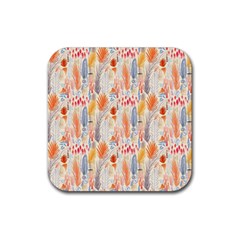 Repeating Pattern How To Rubber Coaster (square)  by Simbadda