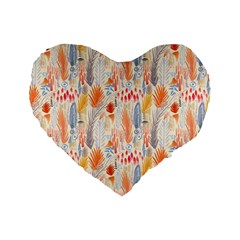 Repeating Pattern How To Standard 16  Premium Heart Shape Cushions by Simbadda