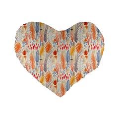 Repeating Pattern How To Standard 16  Premium Flano Heart Shape Cushions