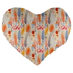 Repeating Pattern How To Large 19  Premium Flano Heart Shape Cushions