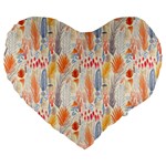 Repeating Pattern How To Large 19  Premium Flano Heart Shape Cushions Front