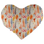 Repeating Pattern How To Large 19  Premium Flano Heart Shape Cushions Back