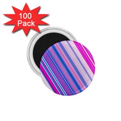 Line Obliquely Pink 1 75  Magnets (100 Pack) 