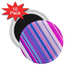 Line Obliquely Pink 2 25  Magnets (10 Pack) 