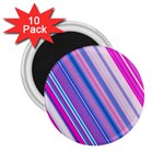 Line Obliquely Pink 2.25  Magnets (10 pack)  Front