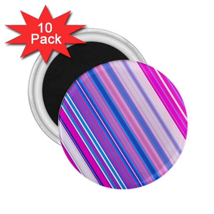 Line Obliquely Pink 2.25  Magnets (10 pack) 