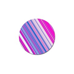 Line Obliquely Pink Golf Ball Marker