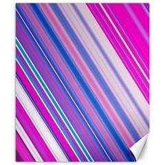 Line Obliquely Pink Canvas 8  X 10  by Simbadda