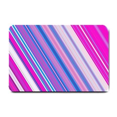 Line Obliquely Pink Small Doormat 