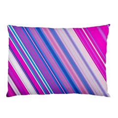 Line Obliquely Pink Pillow Case