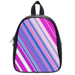 Line Obliquely Pink School Bags (small)  by Simbadda