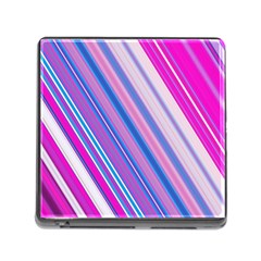 Line Obliquely Pink Memory Card Reader (square) by Simbadda