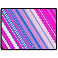 Line Obliquely Pink Fleece Blanket (large) 