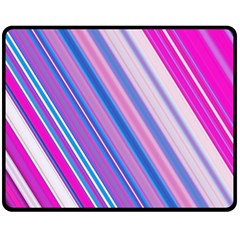 Line Obliquely Pink Fleece Blanket (medium) 