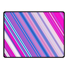 Line Obliquely Pink Fleece Blanket (small)