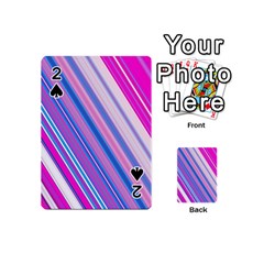 Line Obliquely Pink Playing Cards 54 (mini) 