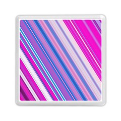 Line Obliquely Pink Memory Card Reader (square)  by Simbadda