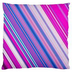 Line Obliquely Pink Large Cushion Case (two Sides)