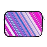 Line Obliquely Pink Apple MacBook Pro 17  Zipper Case Front