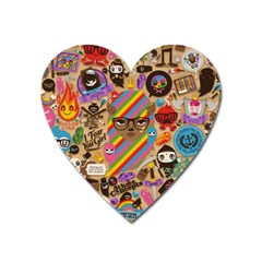 Background Images Colorful Bright Heart Magnet