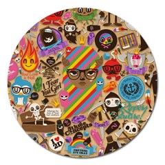 Background Images Colorful Bright Magnet 5  (round)