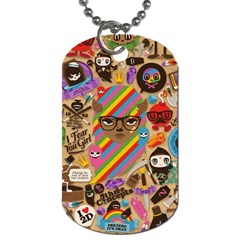 Background Images Colorful Bright Dog Tag (one Side)