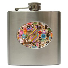 Background Images Colorful Bright Hip Flask (6 Oz) by Simbadda