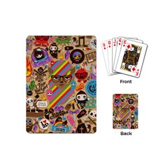 Background Images Colorful Bright Playing Cards (mini)  by Simbadda