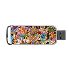 Background Images Colorful Bright Portable Usb Flash (two Sides)