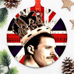 Freddie Mercury Ornament (round) by Valentinaart