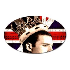 Freddie Mercury Oval Magnet by Valentinaart