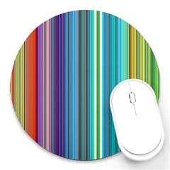 Color Stripes Round Mousepads