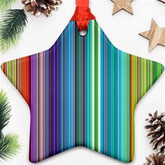 Color Stripes Ornament (Star)