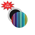 Color Stripes 1.75  Magnets (10 pack)  Front