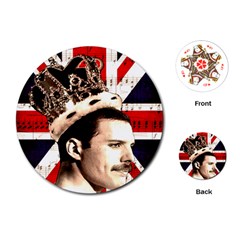 Freddie Mercury Playing Cards (round)  by Valentinaart