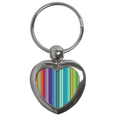 Color Stripes Key Chains (Heart) 