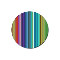 Color Stripes Rubber Coaster (Round) 