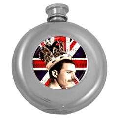 Freddie Mercury Round Hip Flask (5 Oz) by Valentinaart