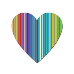 Color Stripes Heart Magnet by Simbadda