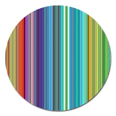 Color Stripes Magnet 5  (Round)