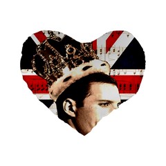 Freddie Mercury Standard 16  Premium Heart Shape Cushions by Valentinaart