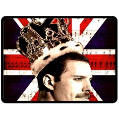 Freddie Mercury Double Sided Fleece Blanket (large)  by Valentinaart